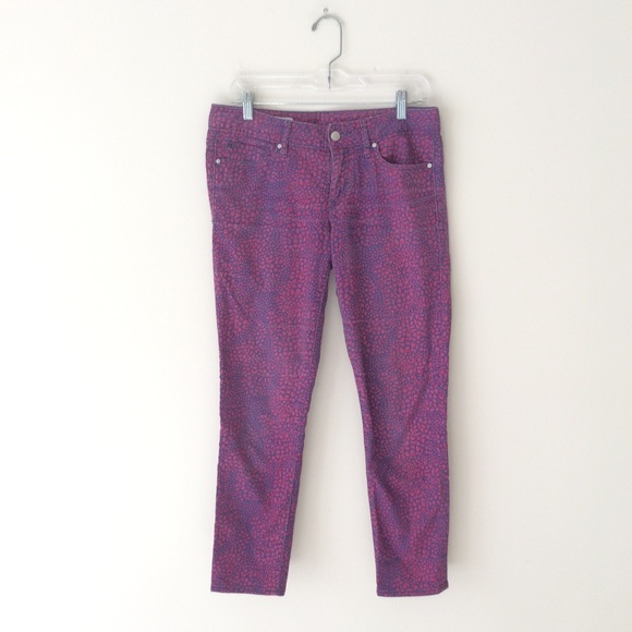 GAP Denim - Gap Jeans Print Always Skinny Pink Blue Sz 29